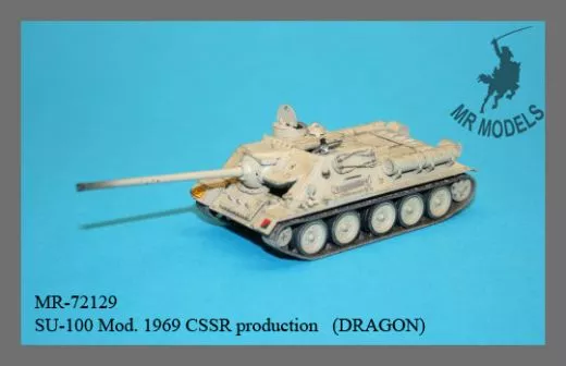 MR-72129 SU-100 Mod. 1969 CSSR Produktion mit Scheibenbenrädern u. gedrehtem Rohr