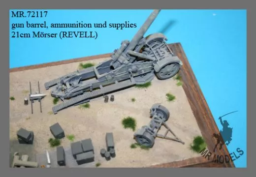 MR-72117 Geschützrohr, Munition und Zubehör 21cm Mörser 18