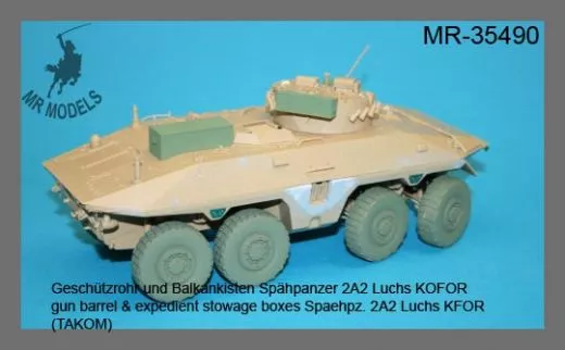 MR-35490 gun barrel & expedient stowage boxes Spaehpz. 2A2 Luchs KFOR (TAKOM)