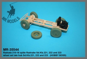 MR-35544  Radsatz 210-18 späte Radnabe Sd.Kfz.221, 222 und 223       (HOBBY BOSS)