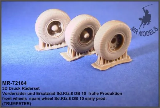 MR-72164 Vorderräder und Ersatzrad Sd.Kfz.8 DB 10 frühe Produktion (TRUMPETER)