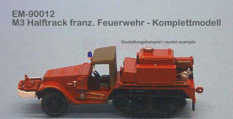 EM-90012  M3 Halftrack franz. Feuerwehr - Komplettmodell