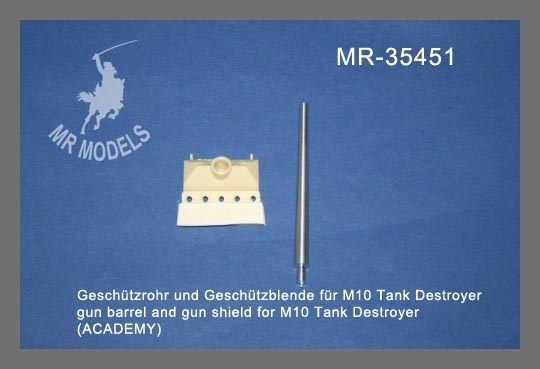 MR-35451  gun barrel and gun shield for M10 Tank Destroyer  (ACADEMY)
