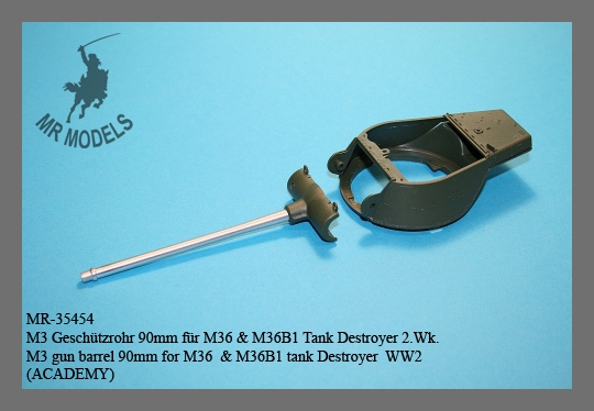 MR-35454    M3 gun barrel 90mm for M36  & M36B1 tank Destroyer  WW2 (ACADEMY)