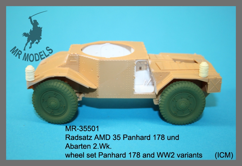 MR-35501  Radsatz AMD 35 Panhard 178 und Abarten 2.Wk. (ICM)