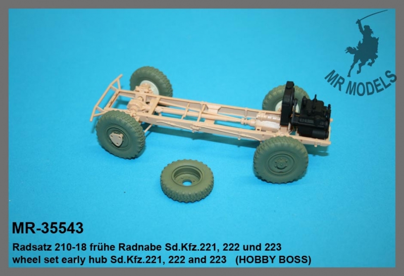 MR-35543  Radsatz 210-18 frühe Radnabe Sd.Kfz.221, 222 und 223     (HOBBY BOSS)