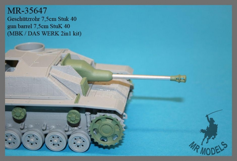 MR-35647 Geschützrohr 7,5cm Stuk 40   (MBK / DAS WERK 2in1 kit)