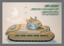 MR-35354 Matilda Mk.II, Mk.III 3inch gun batrrel & detail set (FOR NEW TAMIYA KIT)