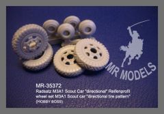 MR-35372 wheel set M3A1 Scout car directional tire pattern