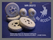 MR-35372 wheel set M3A1 Scout car directional tire pattern