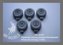 MR - 35157 Wheel set Unimog U1300L old Bundeswehr tyre pattern
