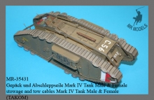 MR-35431  stowage and tow cables Mark IV Tank Male & Female ( Takom )