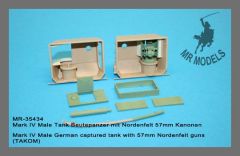 MR-35434 Mark IV Male Tank Beutepanzer mit Nordenfelt 57mm Kanonen