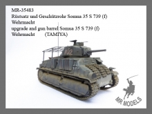 MR-35483  upgrade and gun barrel Somua 35 S 739 (f) Wehrmacht        (TAMIYA)