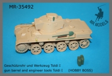 MR-35492  gun barrel and engineer tools Toldi I     (HOBBY BOSS)