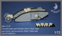 MR-72147  Geschützrohre und Zubehör Mark I Male Tank   (MASTERBOX)