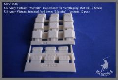 MR-35630   US Army Vietnam  Mermite  Isolierboxen für Verpflegung  (Set mit 12 Stück)