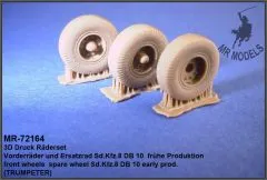 MR-72164 front wheels spare wheel Sd.Kfz.8 DB 10 early prod. (TRUMPETER)