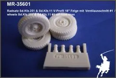 MR-35601 Radsatz Sd.Kfz.251 & Sd.Kfz.11 V-Profil 18 Felge mit Ventilausschnitt #1